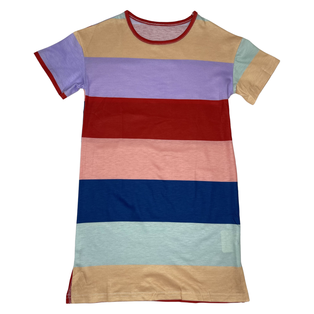 Shiying Stripe T-Shirt Dress