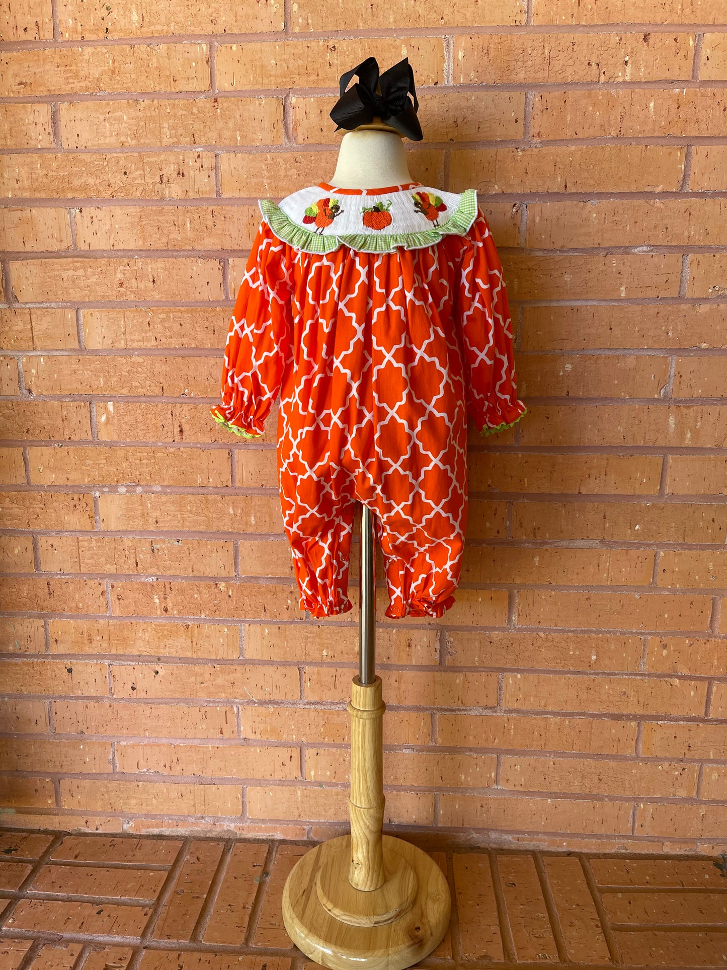 Babeeni Smocked Thanksgiving Turkey Romper