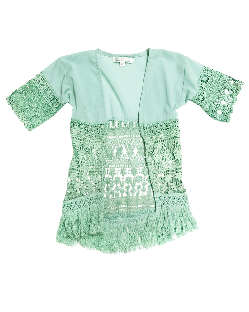 Bailey's Blossom's Mint Lace Cardigan