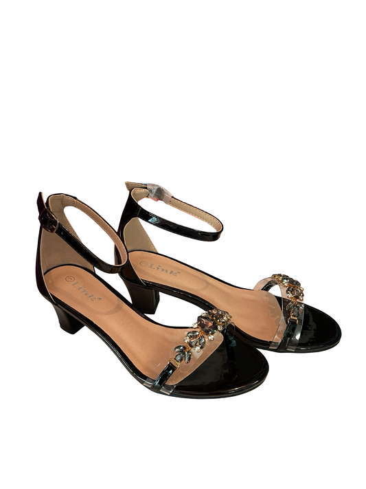 Black Heels With Gold Rhinestones