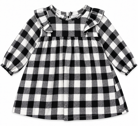 Black Plaid Fall Dress