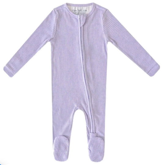 Baby Jackson Registry Copper Pearl Zip Footie