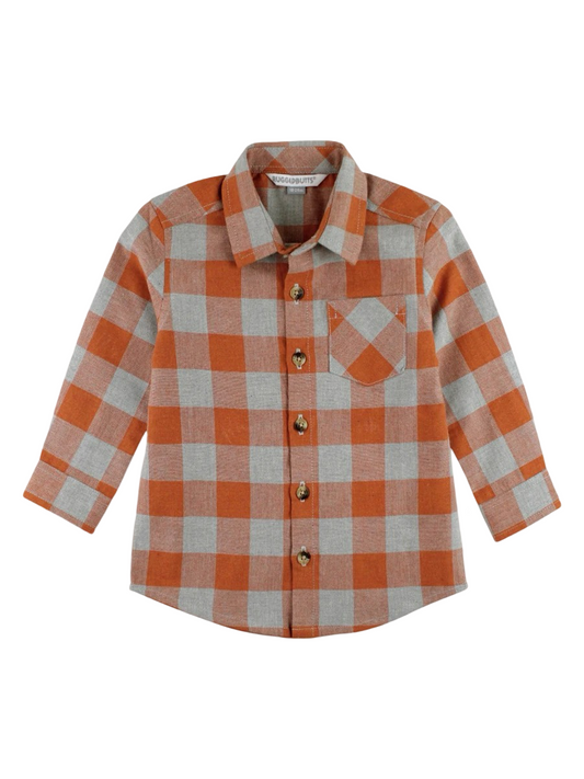 Rugged Butts Hadlee Plaid Long Sleeve Button Down Shirt