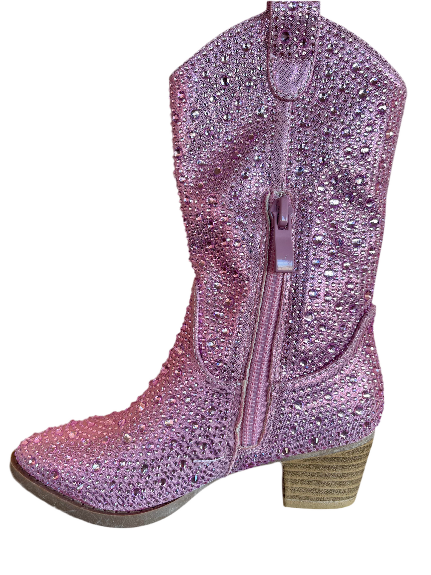 Light Pink Sparkle Western Boots
