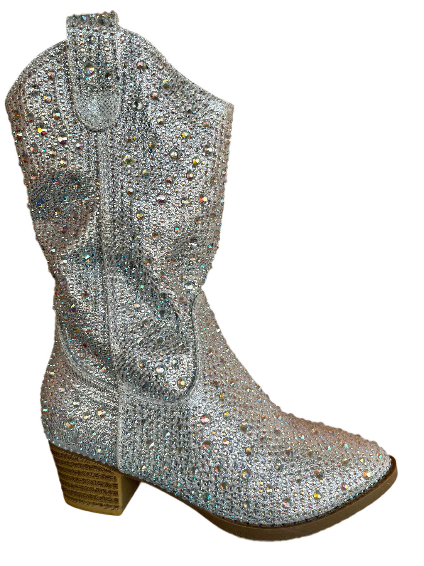 Link Silver Sparkle Western Boots