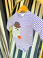 Halloween Purple Striped Ghost Onesie