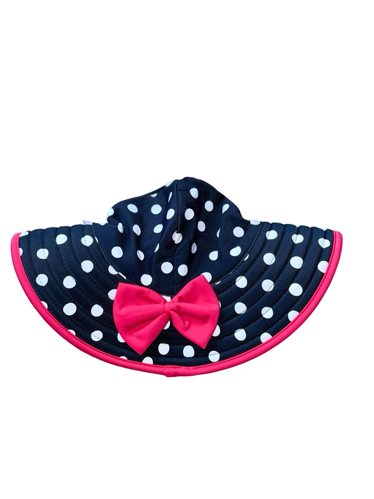 Ruffle Butts Vintage Polka Dot Swim Hat 0-12M
