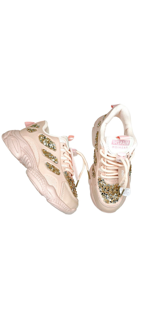 Pink Sequin Tennis Shoes