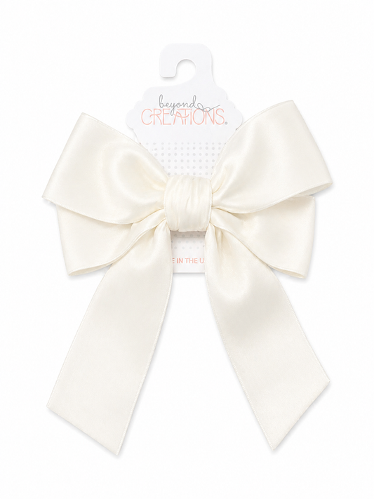 Beyond Creations 6.5" Velvet Streamer Bows On Alligator Clip