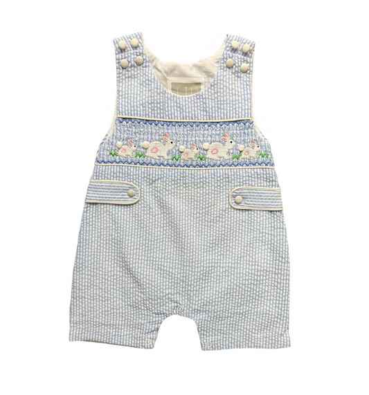 Smocked White Bunny Jon Jons