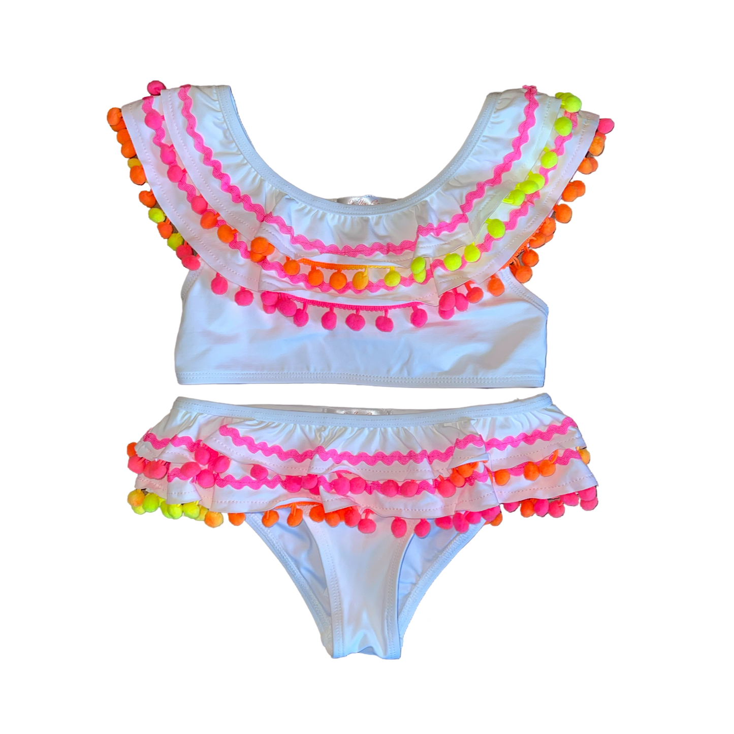 Stella Cove Neon Swimsuit with Poms