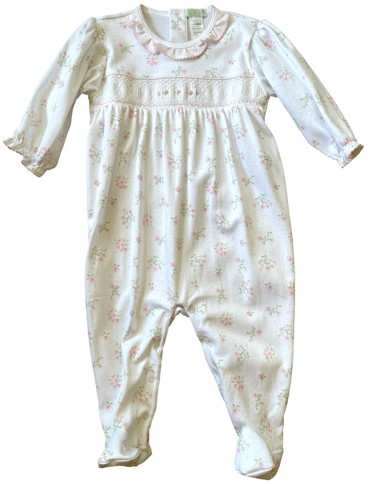 Pima Flower Baby Footie