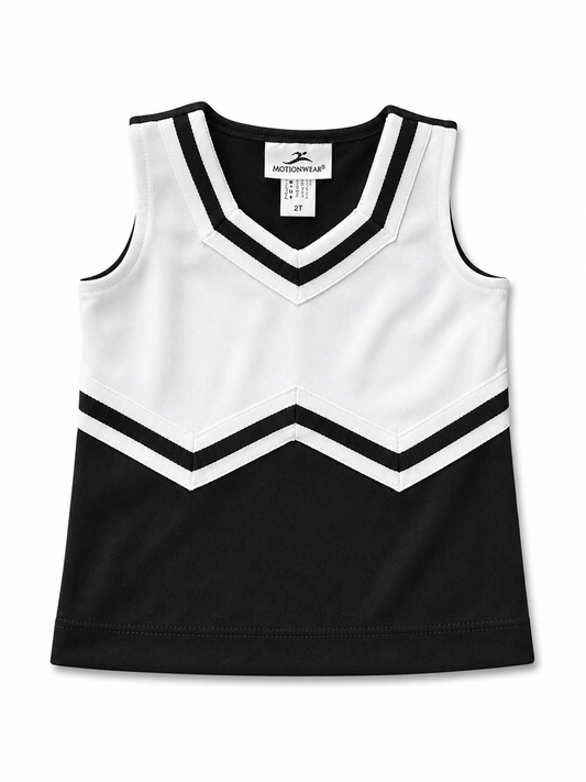 Black & White Motionwear cheer Suit Top Size 2T
