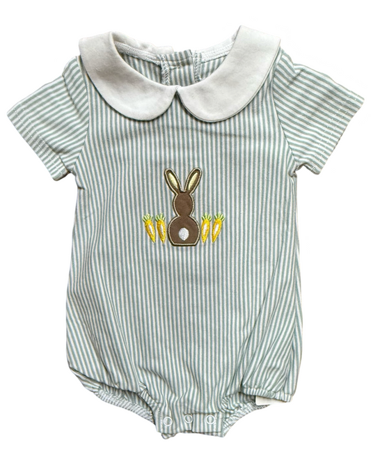 Baby Boys Sage Stripe Easter Onesie