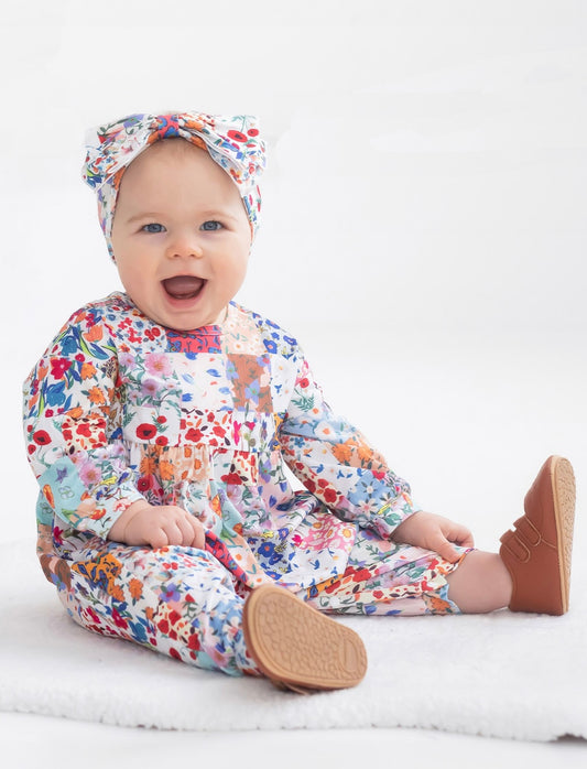 Mabel and Honey floral Arrangement Romper