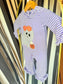 Halloween Purple Striped Ghost Romper