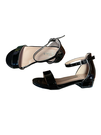 Charcoal Leather Heels