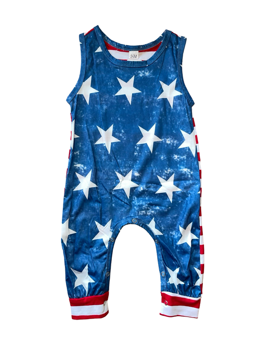 HoneyDew Fourth Of July Star Romper