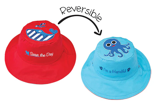 Flap Jack Kids Whale/Octopus Sun Hat