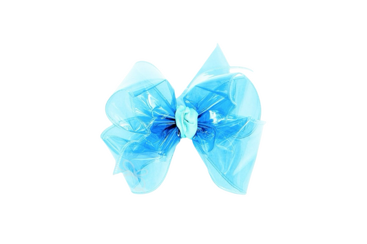 Beyond Creations 4.5" Aqua Alligator Clip Water Bow
