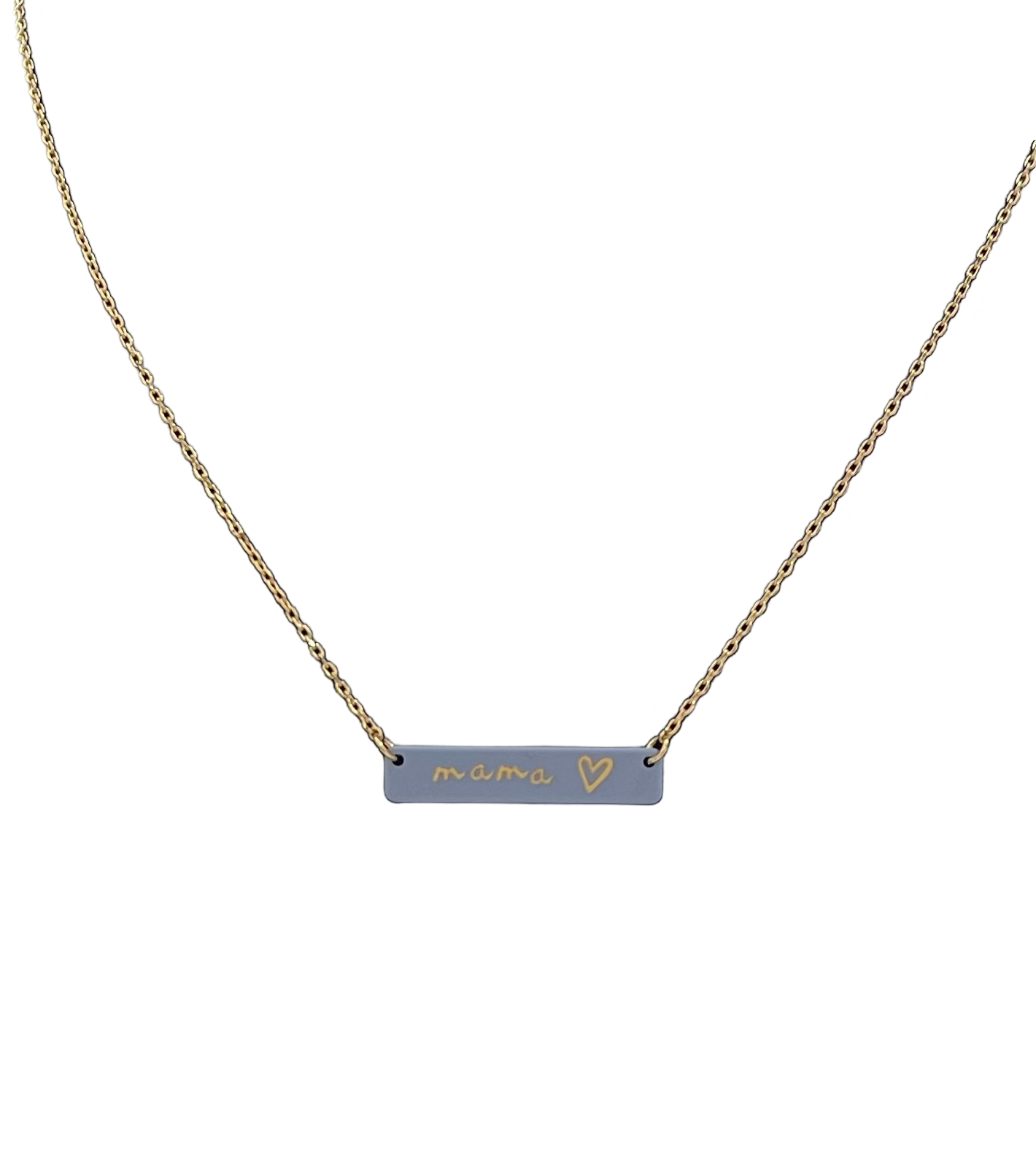 "Mama" 16" Bar Necklace