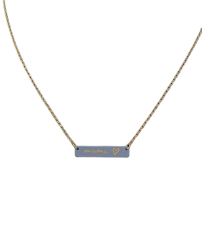 "Mama" 16" Bar Necklace