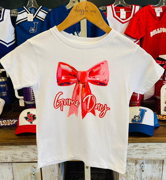 Red Coquette Game Day Tee