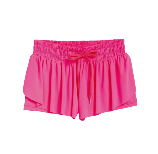 TJ Girls Butterfly Shorts in Hot Pink