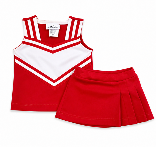 Motionwear Red & White Blank Cheer Suit