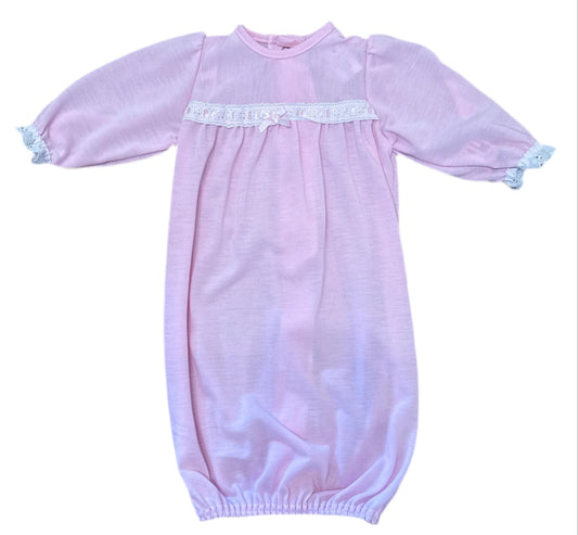 Audrey Faith Registry Laura Dare Pink Lace Trim