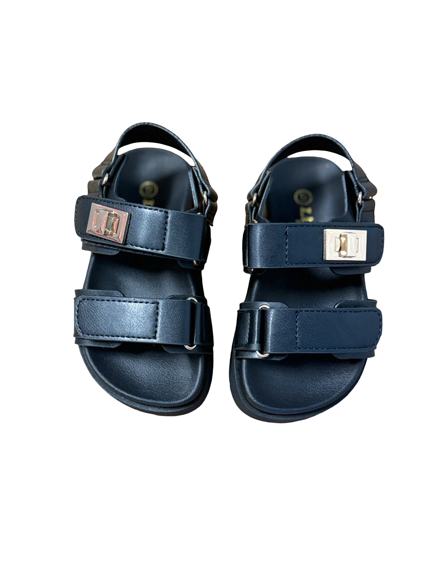 Kid's Black Double Strap Sandal