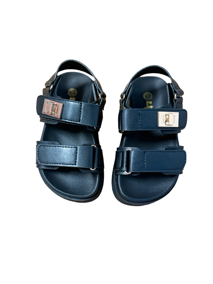 Kid's Black Double Strap Sandal