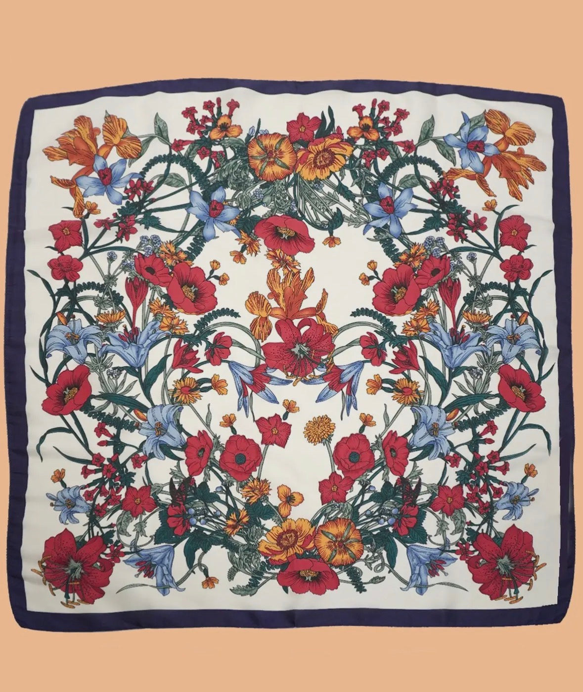 Josslyn Large Floral Print Bandana Scarf