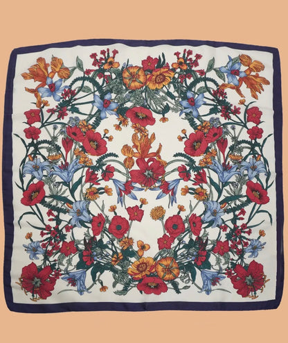 Josslyn Large Floral Print Bandana Scarf