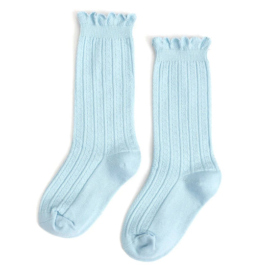 Little Stocking Co. Robin Egg Frill Knee High Socks