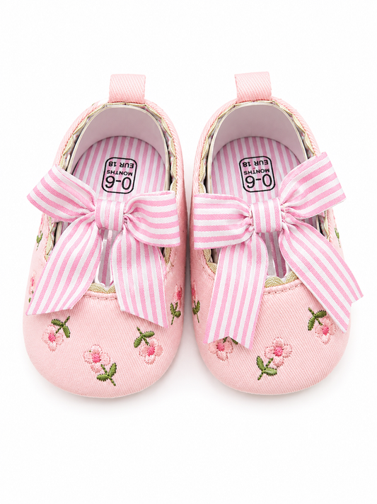 Baby Jackson Registry Kids Charm Pink Embroidered Baby Shoes