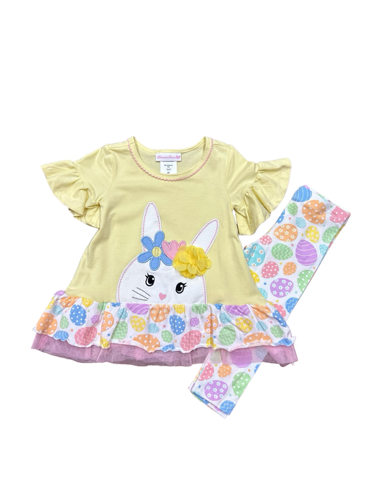 Bonnie Jean Yellow Bunny And Eggs Set