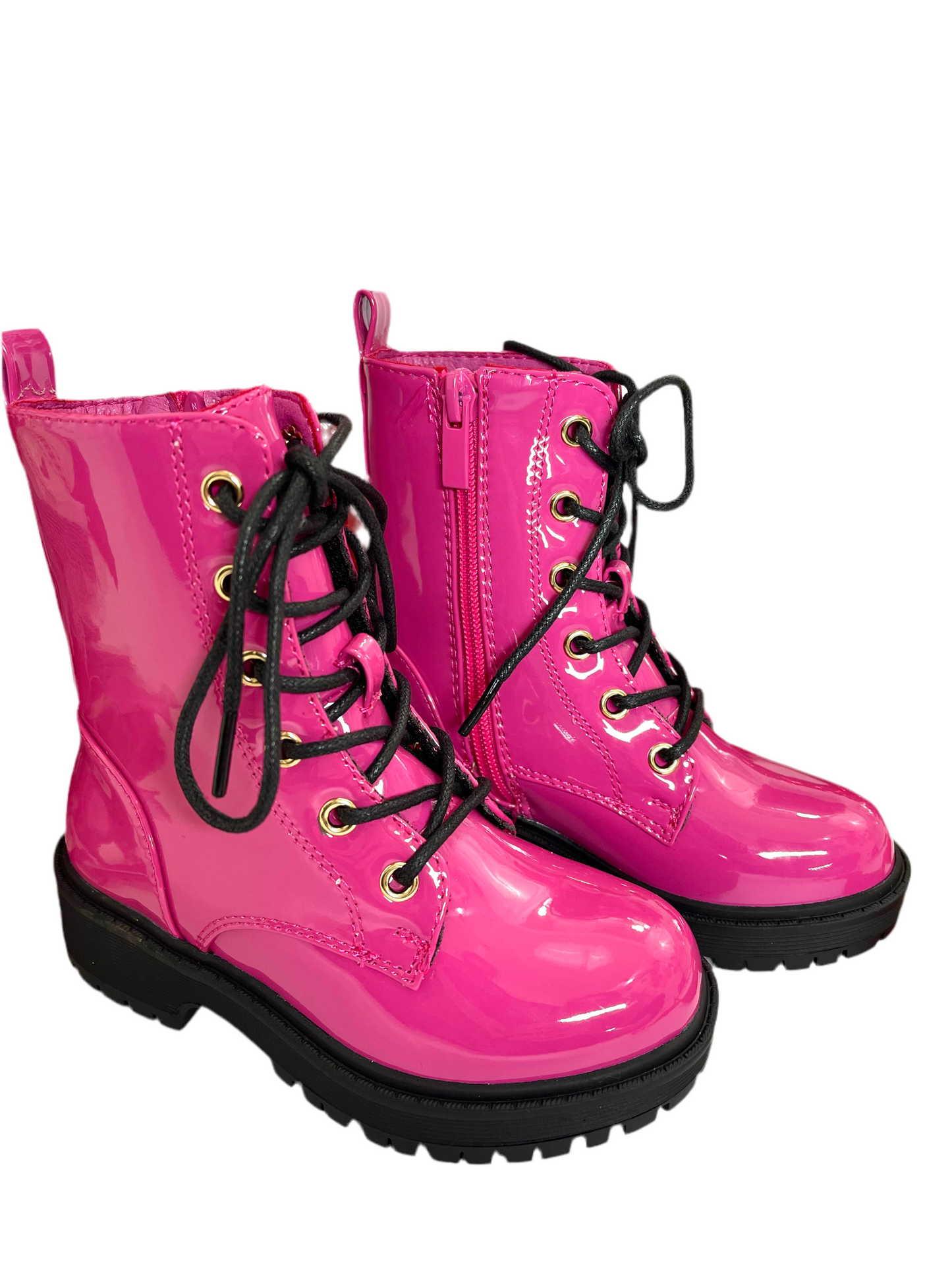 Pink & Black Boots