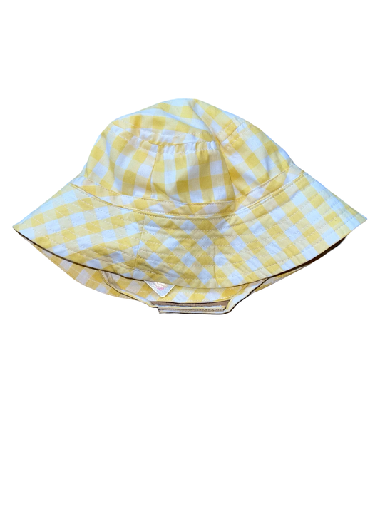 Ruffle Butts Yellow Gingham Sunhat 6-12M