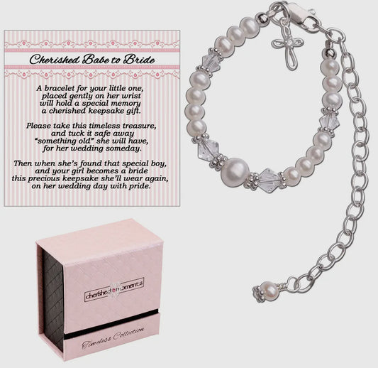 Cherished Moments Babe to Bride Pearl Bracelet
