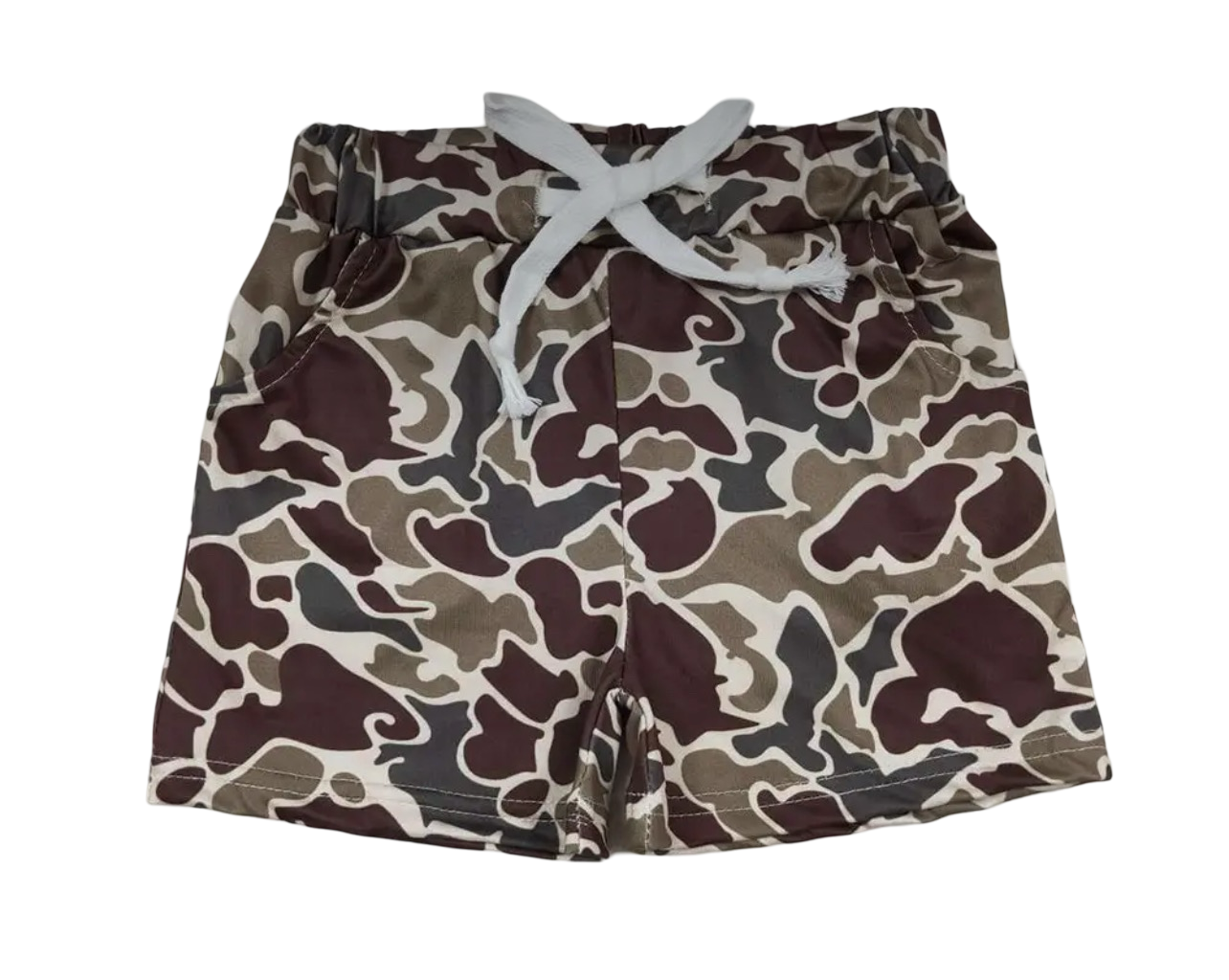 Old School Dark Brown Camo Shorts