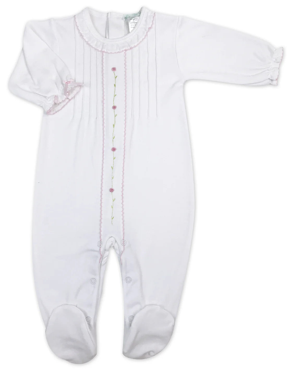 Baby Threads White Rose Petal Footie