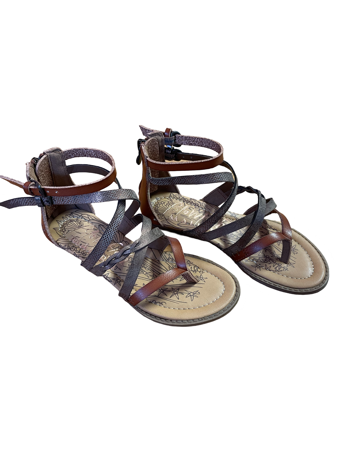 Brown Multi Strap Sandals