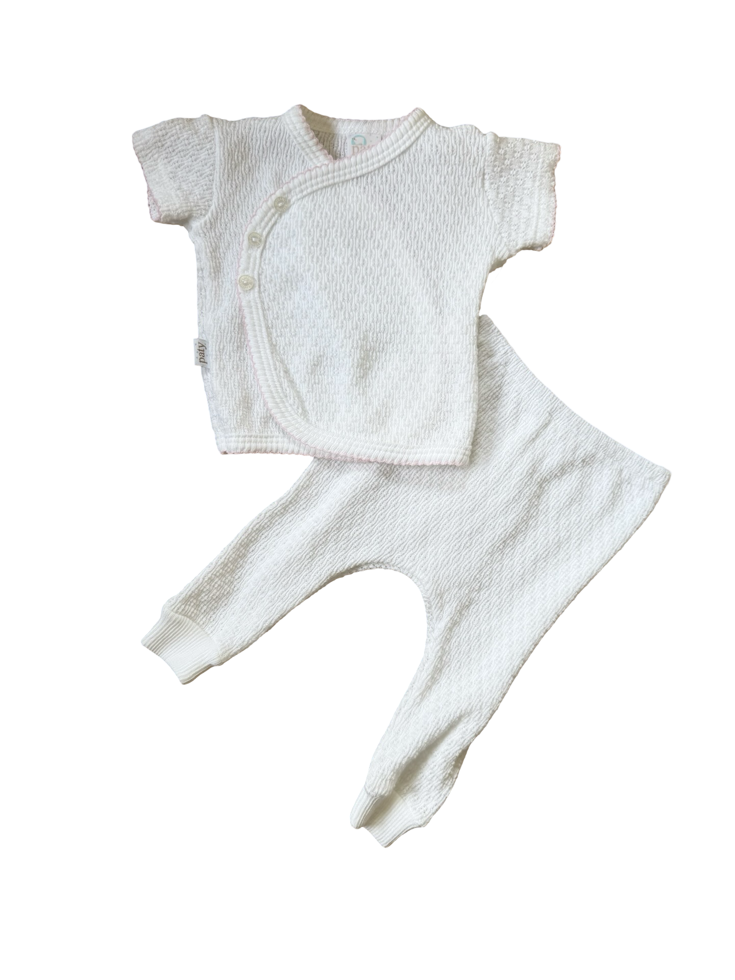 Paty Knitted Short Sleeve Top With Pants