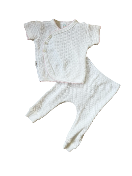 Paty Knitted Short Sleeve Top With Pants