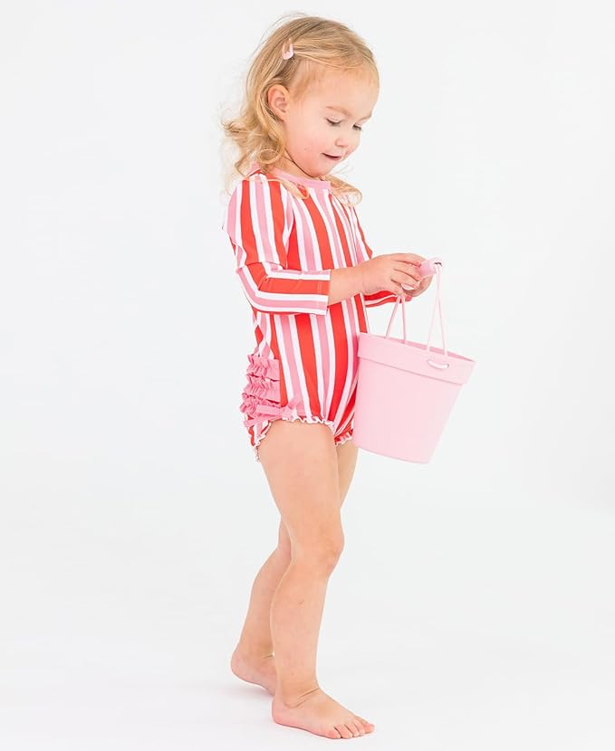 Ruffle Butts Cayenne Pop Stripe LS One Piece