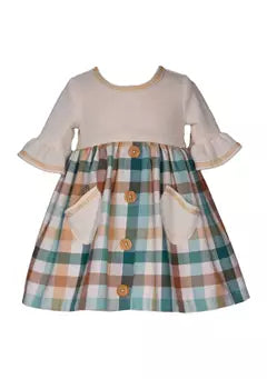 Bonnie Jean Flannel Pocket Dress