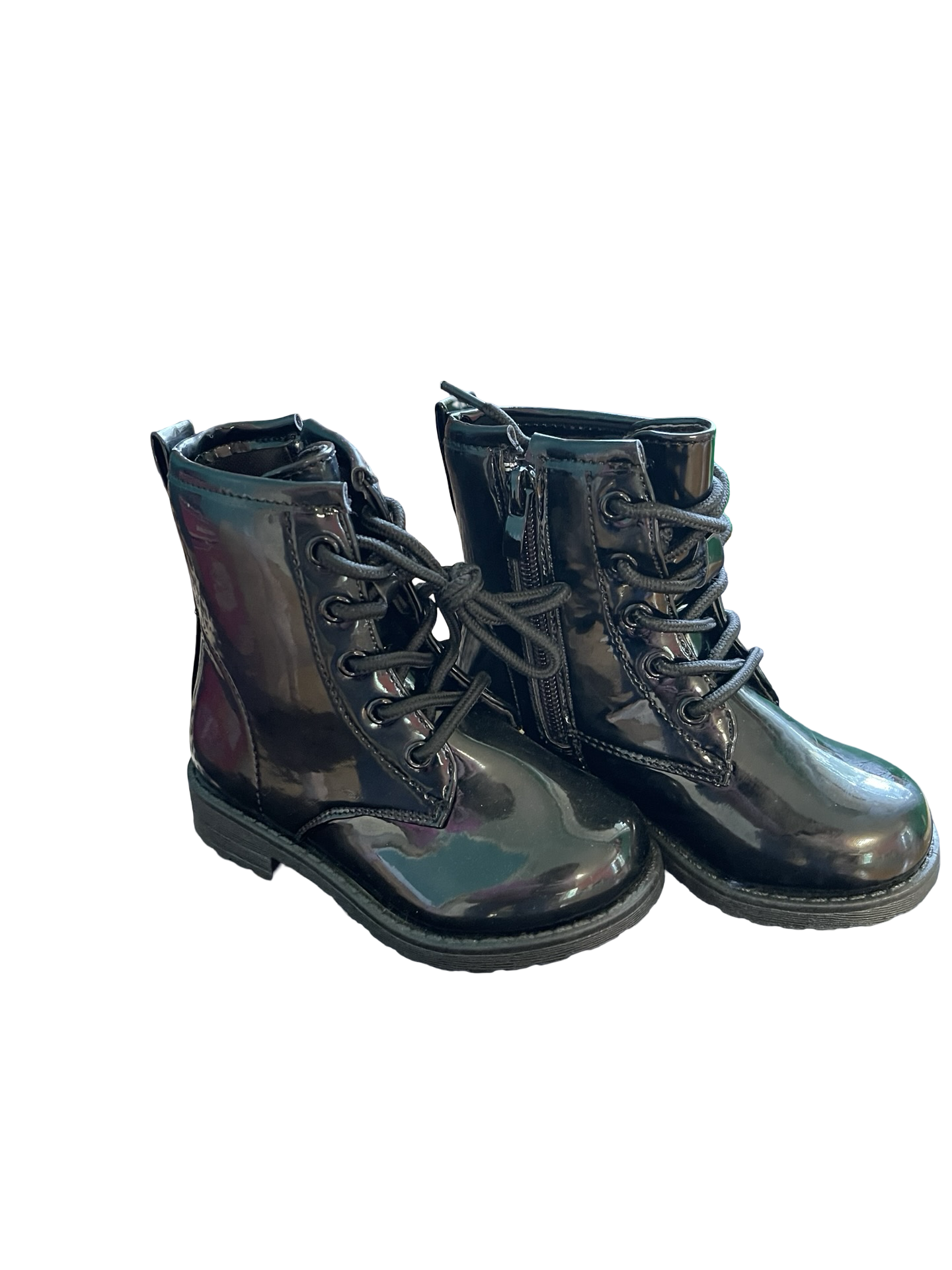 Black Leather High-top Boots