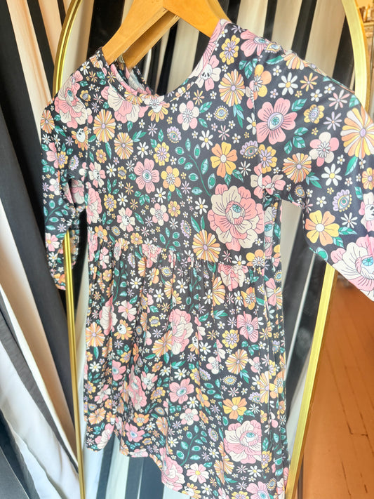 Halloween Floral Print Dress