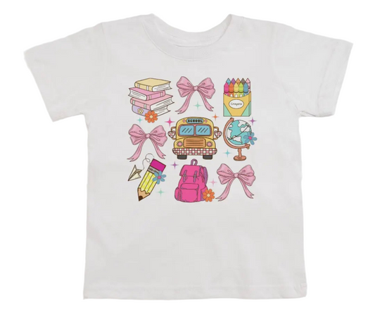 Back To School Coquette School Bus Tee Shirt